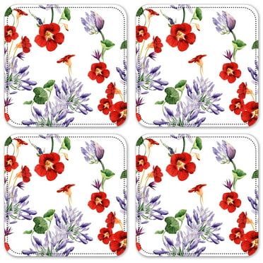 Set of 4 Jardin Floral CoasterStone AS10025 Absorbent Coasters 4-1/4-Inch,Jardin Floral Set of 4 Jardin Floral CoasterStone AS10025 Absorbent Coasters 4-1/4-Inch,Jardin Floral